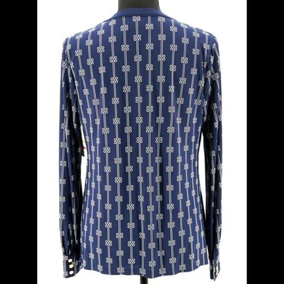 Printed Split-Neck Top Charter Club Size P/S - Picture 4 of 4